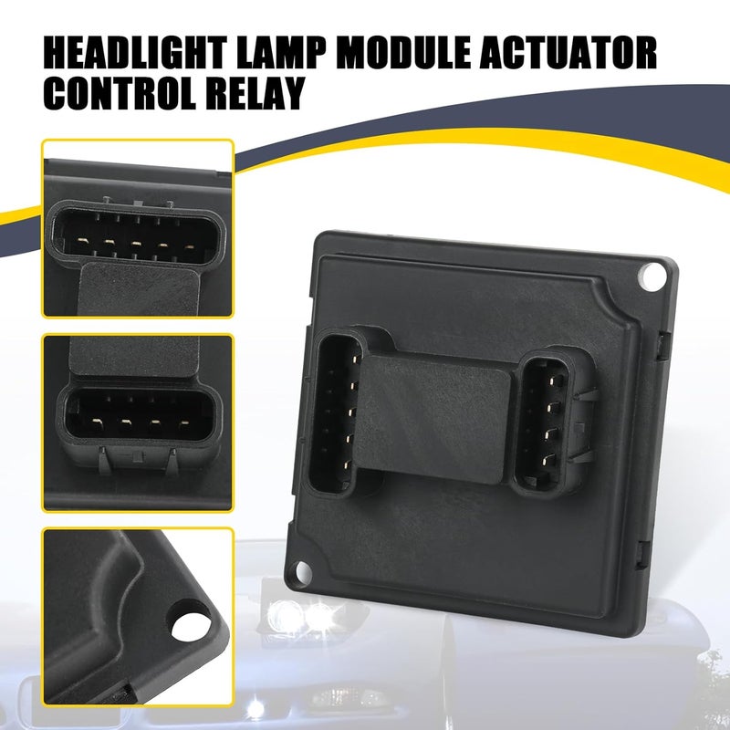 RALBDX Headlight Lamp Module Actuator Control Relay Compatible with 1997-2004 Chevy Corvette C5 Control Module Replace # 16523917 16505400 16505538 - Image 5